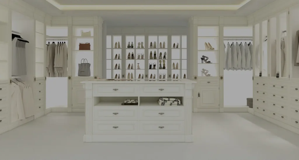 Custom closet project by Bespoke Closets